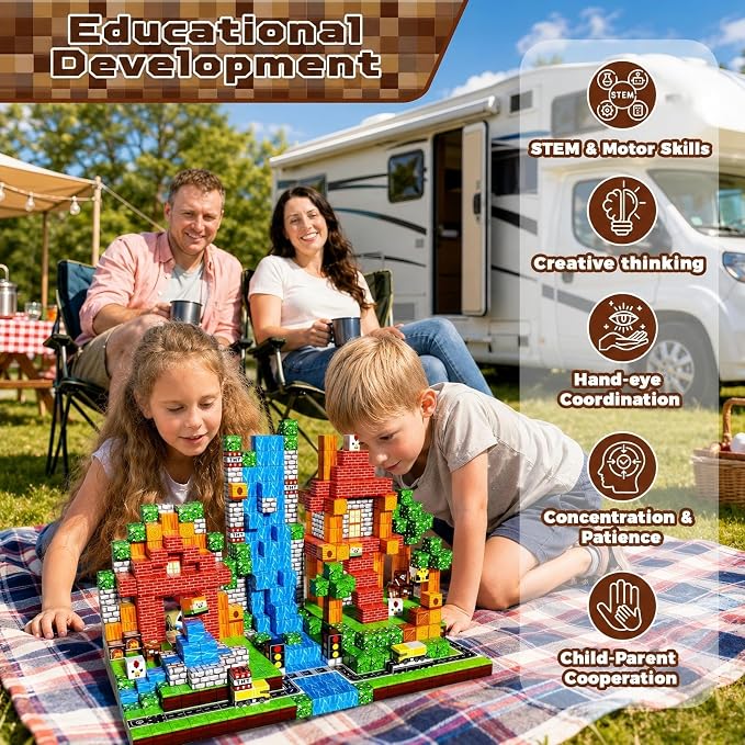 Annexfun Magnetic Blocks - 150PCS Magnetic Building Blocks Road Forest Magnetic Cubes - STEM Toys for Montessori Toddler Birthday Gifts -STEM Sensory Construction Toys for Kids Ages 3+ for Boy & Girl