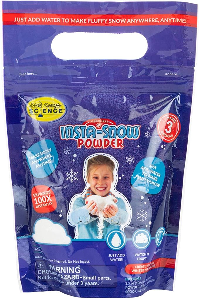 Steve Spangler Science the Original Insta-Snow Powder | Makes 3 Gallons - 100g