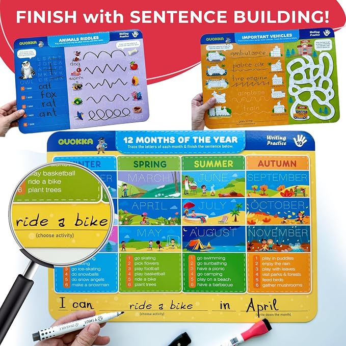 Busy Book Handwriting Practice for Kids - ABC Letter Tracing Toddlers 3-5 | 30 Tasks - Learn to Write ABC - Pre K Homeschool Preschool Learning Activities
