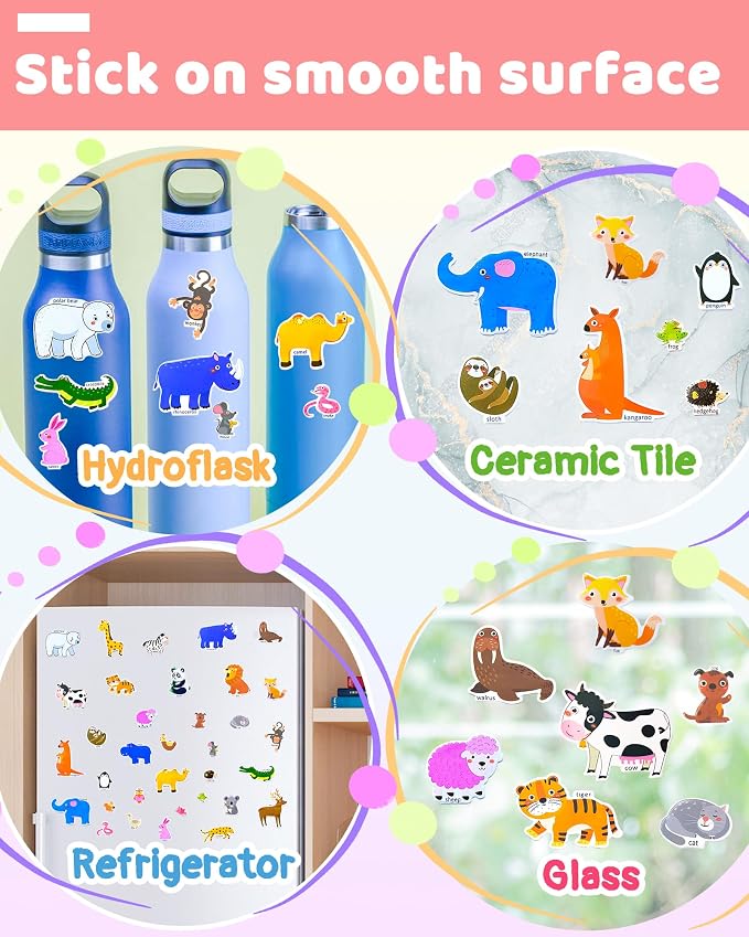 Benresive Reusable Sticker Book for Toddlers, Stickers for Kids, Travel Toy | Toddler Toys, Boys Girls Birthday Gifts, Airplane & Road Trip Essentials Kids, No Mess Waterproof Toddler Crafts Activities