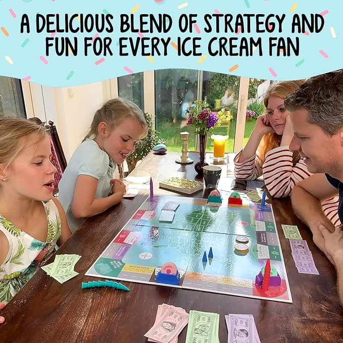 Ice Cream Empire Board Game for Kids and Adults, Ages 7+ | Manage stock, set prices, and open truck routes to build a thriving sweet treat business each round