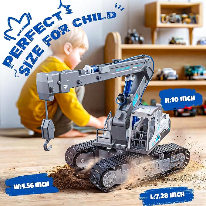 Hydraulic Crane Truck STEM Building Toy, 134 Pcs Engineering Kit for Kids | DIY Construction Kit, Hydraulic Robot Arm, No Battery Required, Mechanical Learning, Assembly Toy, STEM Engineering Activity