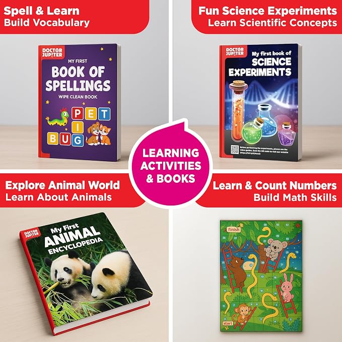Doctor Jupiter Ultimate Gift Set of Learning for Girls Ages 4-6 | Birthday Gift Ideas for Girls 4, 5, 6, 7, 8 Year Olds, Science Kits for Kids Ages 5-7, STEM Educational Toys