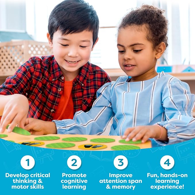 Memory Games for Kids Ages 4-8 - Camping Games for Kids, Camping Toys, Summer Camp Activities, Kids Summer Activities - Memory Matching Games for Toddlers 3-5, Preschool Outdoor Board Game Activities