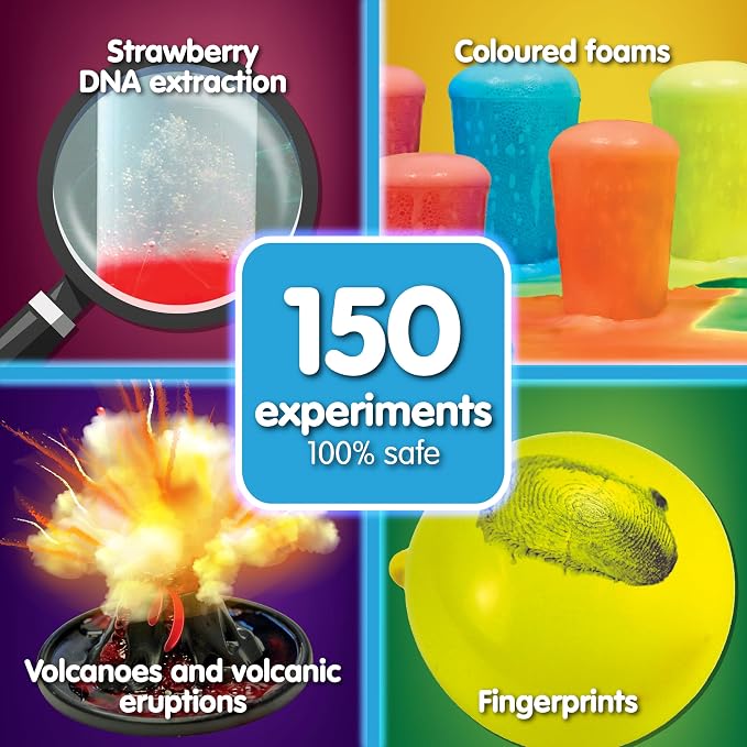 Science4you 150 Science Experiments for Kids Ages 8-12 - Super Science Kits for Kids, Chemistry Set + Stem Toys, Gifts for Boys and Girls Age 8 9 10+