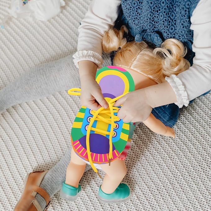 NUOBESTY Shoelace Threading Toys 5 Sets Lacing Toys for Kids Learn to Tie Shoelaces Practice Kit Early Childhood Education Material 7.08 X 3.93 in