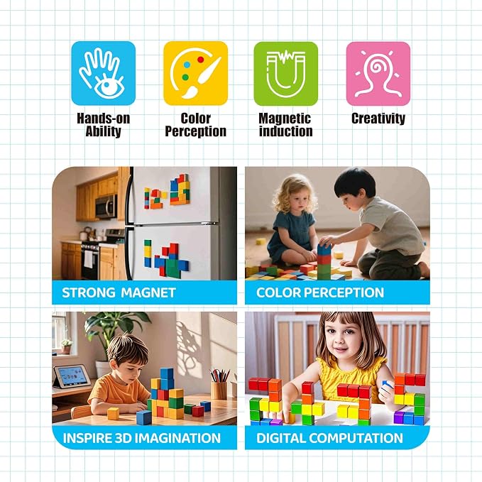 400PCS Magnetic Blocks,Magnetic Building Blocks for Toddlers Sensory & STEM Montessori Toys,Ideal Gifts for Boys Girls 3-8 Years Old