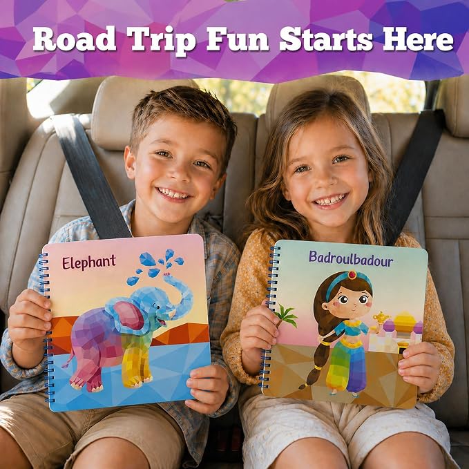 Elite Panda Sticker by Number Books for Kids Ages 4-8, 3-Pack, Mermaid Dino | 30 Sticker Pictures. Paint with Stickers Activity for Girls & Boys. Travel Toys, Car Rides & Quiet Time. Birthday Gift