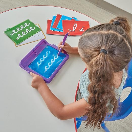 hand2mind Cursive Letter Tracing Sensory Pad, Tracing Board, Ages 3+ | Reusable Handwriting Practice for Kids, Cursive Alphabet Learning Toys, Fine Motor Activities, Writing Center for Classroom