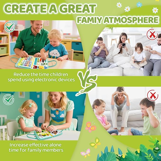 Aurasys Farm Busy Book Montessori Travel Toy for Toddlers | Educational Learning Activity Busy Board for Boys and Girls, Airplane Travel Toy and Birthday Gift