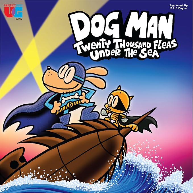 Dog Man Twenty Thousand Fleas Under the Sea Board Game, Ages 6+