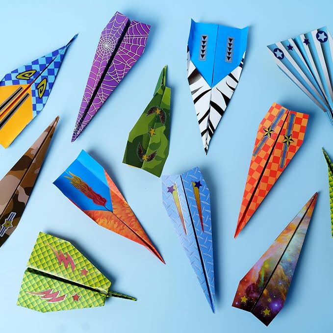 Creativity for Kids Paper Airplane Kit, Make 20 Airplanes