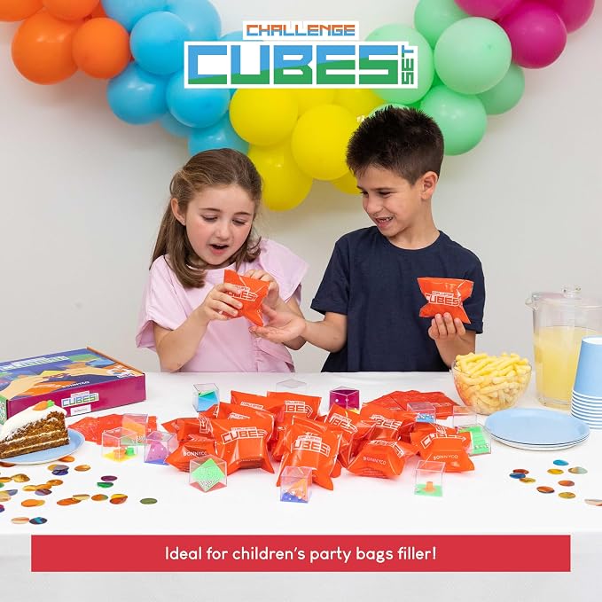 BONNYCO Brain Teaser Puzzles Cubes Kids Party Favors Pack 30. Pinata Goodie Bags Stuffers for Kids 3-5 4-8, Return Gifts for Birthday Party. Mini Puzzle Games, Classroom Prizes, Rewards Stocking | Mini Wit Games to Gift. Details Children's Birthday, Pi...
