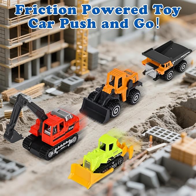 12PCS Metal Mini Cars Toy for Kids | Trucks Toy Vehicles Set for Toddlers,Party Favors for Toddler Toys,Educational Play,Birthday Gift for Boys Girls