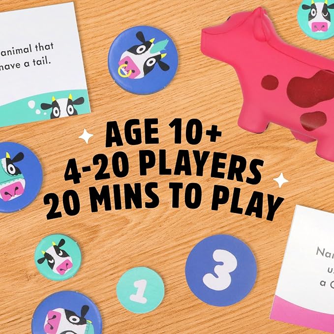 Herd Mentality Udderly Funny Family Board Game, Ages 10+ | Award-Winning Big Group Game, Family Game Night, 4-20 Players, Dodge the Pink Cow, Kids & Adults