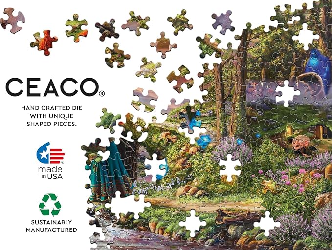 Ceaco - Thomas Kinkade Disney - Brave - 1000 Piece Jigsaw Puzzle for Adults | Thomas Kinkade Disney Art, Made in USA, Recycled Board, Finished Size 26.6 x 19 in, Includes Poster, Frameable Art, Giftable