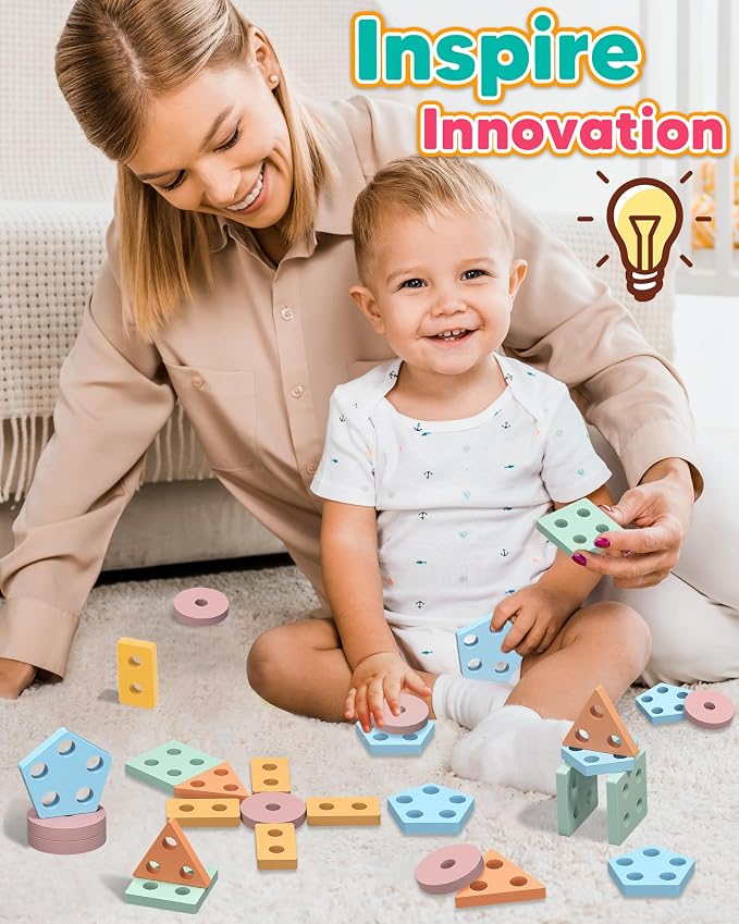 Zartores Montessori Toys for 1 2 Year Old Boys Girls Gifts, Toddler Toys | Wooden Shape Sorter Toy for Ages 2-4, Toddler Learning Toy, Wooden Puzzles, 1 2 3 Year Old Birthday Gift