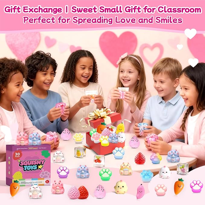 30Pack Taba Squishy Toys Kit-Squishies Fidget Squeeze Toys-Squishy Fun Box