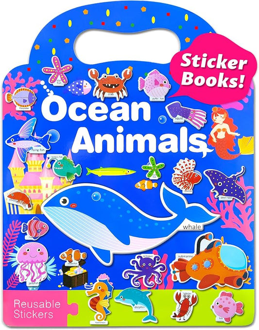 Benresive Reusable Sticker Book for Toddlers, Stickers for Kids, Travel Toy | Toddler Toys, Boys Girls Birthday Gifts, Airplane & Road Trip Essentials Kids, No Mess Waterproof Toddler Crafts Activities