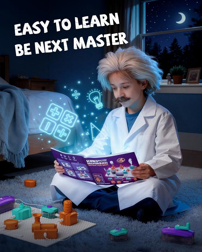 Science Kits for Kids Age 5-7 8-12, Over 450 Projects, 45 Circuit Parts, STEM Toys for Ages 8-13 6-8, Electric Circuit Kit for Kids Ages 4-8, Science Gifts for 5 6 7 8 Year Olds Boys Girls