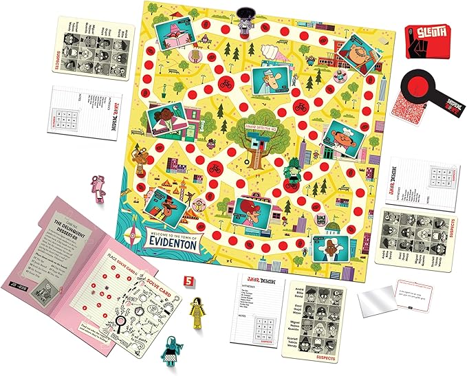 Buffalo Games Junior Detective Board Games for Kids 6-8, Family Board Games | Cooperative Clue-Solving, Hidden Clue Decoder, Quick Setup, 2-6 Players, For Kids 8-12, Family Board Games, Trust-Based Play