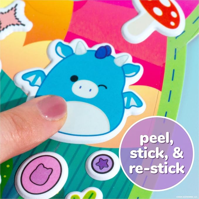 Horizon Group USA Puffy Sticker Playset for Kids, Squishmallows