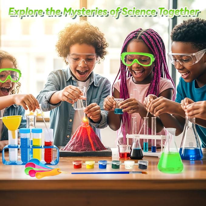 250+ Experiments Science Kits for Kids, STEM Activities Educational Science | Science Experiments Gifts, With Chemistry Set, Erupting Volcano, Growing Crystal Tree, Science Kit with Experiments