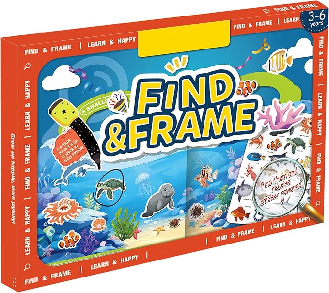 Search and Find Activity Books for Kids Ages 3-5, Toddler Toys Travel Game | Busy Book for Car Airplane Road Trip, Preschool Learning Activities, Educational Seek Activity Christmas Birthday Gifts