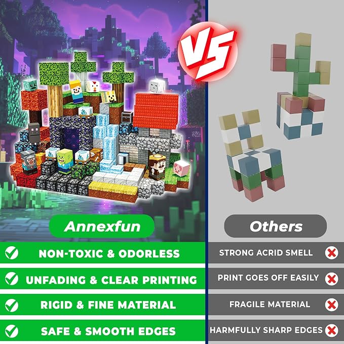 Annexfun Magnetic Blocks - 400PCS Magnetic Building Blocks Toys Forest Portal, Magnetic Tiles Kids Build Cubes 2026 Upgraded STEM Game Toys, Christmas Birthday Gifts for Boys & Girls Ages 3+
