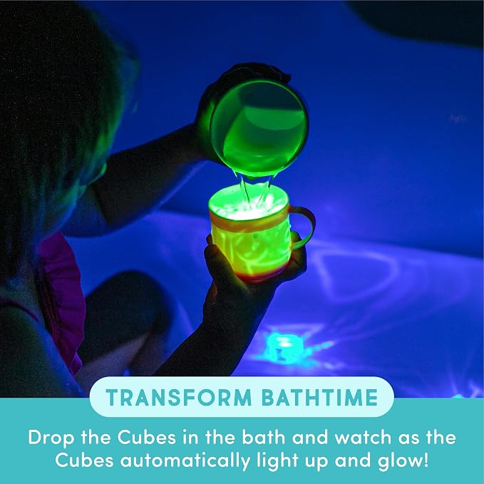 Glo Pals Play Pack Bundle, Jar, Light Up Cubes & Fillers, Glows Green | Pippa Character Water-Activated Bath Toy Cubes Glow Green, Light-Up Sensory Jar, Barnyard Themed Fun Fillers