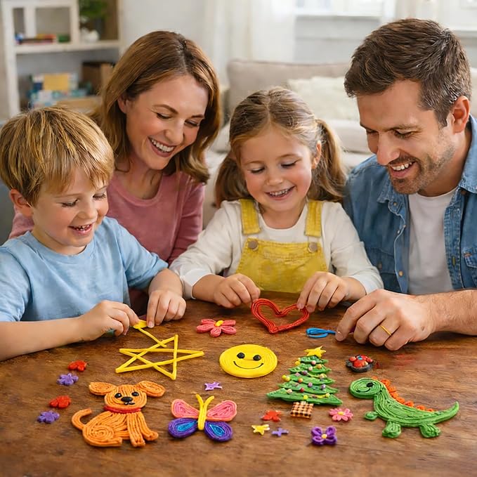 800PCS Wiky Sticks for Kids – Travel Toys for Road Trips | Mess-Free Sensory Wax Yarn Sticks for Toddlers, Car & Airplane, Fun Activities, Summer & Camping Non-Toxic Crafts, Ages 3+