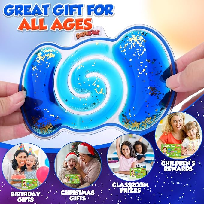 Squishy Sensory Toys for Kids - 8 Pack Fidget Toy Sensory Maze for Autism | Fun Fidgets for Student Classroom, Goodie Bags Stuffers