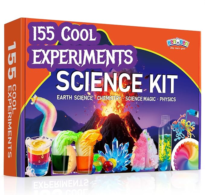 BenBen Science Kit for Kids Ages 12-14, 155 Experiments Set, Birthday Gift | STEM Toy for Boys Girls, Homeschool Classroom Education, Family Group Screen-free Learning Activity, Back to School Gift
