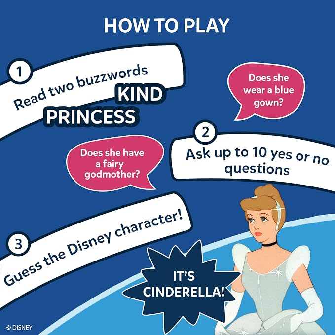 Skillmatics Guess in 10 Card Game – Disney, Gift for Kids, Travel Toys | Family Trivia Game, Educational Board Game, Cinderella, Mickey Mouse, Screen-Free Fun, Girls & Boys Ages 6, 7, 8, 9 and Up