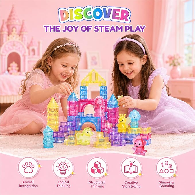 JOY SPOT! 54 PCS Soft Building Blocks for Toddlers, Sensory Squishy Blocks | Preschool Educational Creative Play, Montessori Squeezable, Stretchable Early Learning Construction Playset, Puzzle Blocks