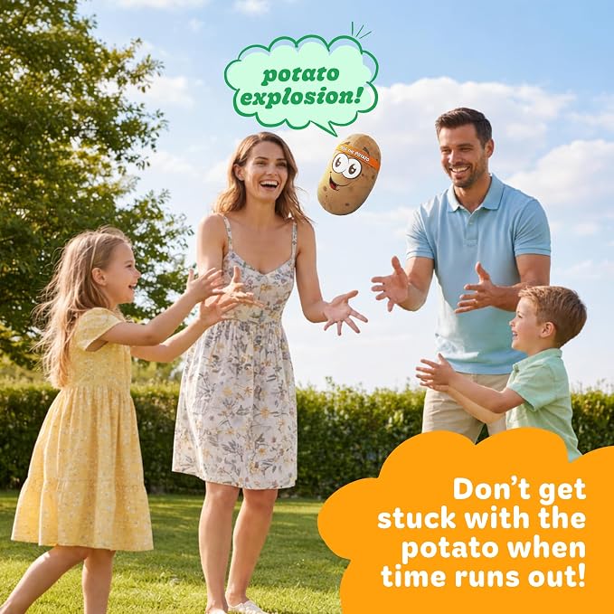 Move2Play, Pass The Potato | Hilariously Wild & Fun | Active Family Game for Kids Ages 3-8+ | Indoor Outdoor Toss Game | Party Games for Boys & Girls | Camping Travel Fun