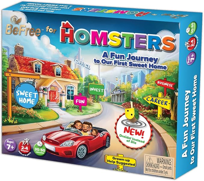 BeFree for HOMSTERS: Family Strategy Board Game – Financial Literacy, Career & Investing | Ideal for Kids Ages 8–12 (Adult Guidance Suggested) | Learn Smart Decisions & Buying Your First Home