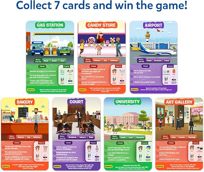 Skillmatics Guess in 10 Around Town – Card Game for Kids & Families | Perfect for Boys, Girls & Kids, Travel Friendly Card & Board Games, Gifts for Ages 6, 7, 8, 9 & Up