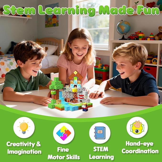 Magnetic Blocks, 100PCS Building Cubes, Boys Kids Gifts Toys | 0.8in Sensory Stacking Toys for STEM Constructions, Boys Girls Birthday Gifts Ages 4 5 6 7 8-12 Year Kids