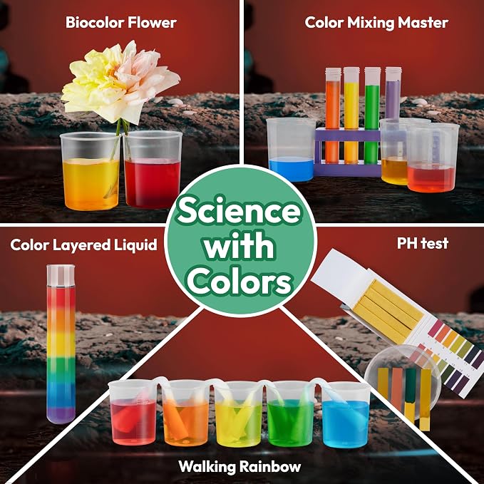 Klever Kits Amazing Science Kits- 85+ Experiments Educational Toys, STEM Activities with Erupting Volcano and Growing Crystal Tree for Kids Aged 6 7 8+