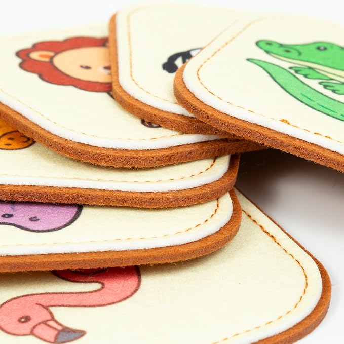Felt Safari Matching Game for Toddlers – Wild Animal Memory Game & Flash Cards – Soft and Safe for Ages 1+ – Montessori Preschool Learning Activity – Educational Safari Toy for Boys & Girls