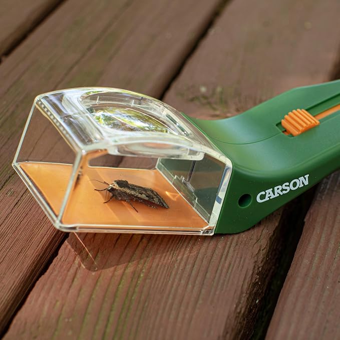 Carson BugView 5x Magnifier Quick-Release Bug Catching Tool | Portable Handheld Magnifying Glass Insect Trap, Educational STEM Toy for Kids and Adults - Set of 6 (HU-10MU)