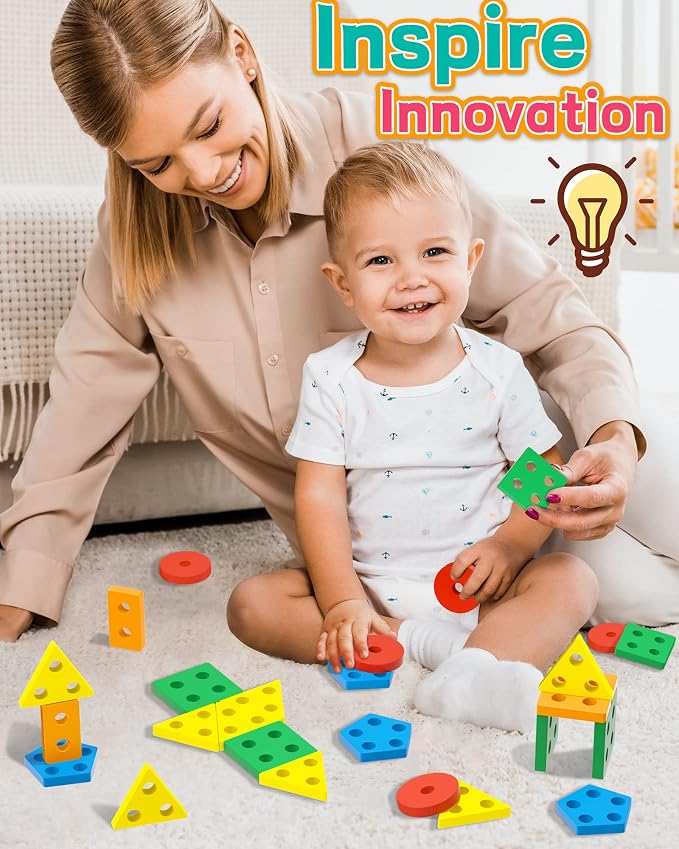 Zartores Montessori Toys for 1 2 Year Old Boys Girls Gifts, Toddler Toys | Wooden Shape Sorter Toy for Ages 2-4, Toddler Learning Toy, Wooden Puzzles, 1 2 3 Year Old Birthday Gift