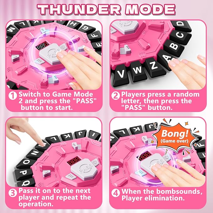 Word Game Family Board Game with Digital Display Timer for Kids and Adults | Fast-Paced 24-Letter Word Game with 2 Modes & 35 Cards for Family Game Nights and Parties, Ages 3 & Up, 2-8 Players
