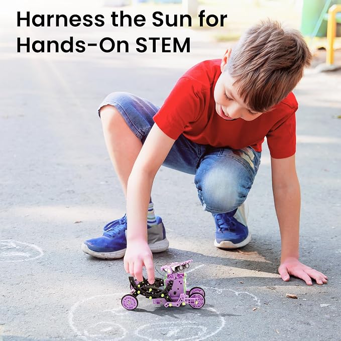 Sillbird Solar Building Robot Kit, 12-in-1 STEM Gift for Boys Aged 8-14 | Powered by the Sun, Engineering Skills, Birthday Presents for Kids, Learn Through Solar Power Play, 190 Pieces