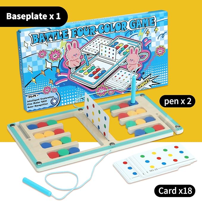 Color Matching Puzzle Toys, Montessori Brain Teasers Game for Kids, Road Trip Toys for Boys & Girls, Handheld Games for Travel, Ideal Christmas, Birthday Gifts