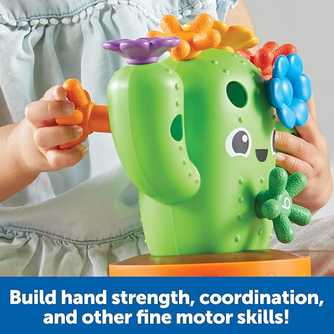Learning Resources Carlos the Pop & Count Cactus - 16 Pieces, Age 18+ Months, Toddler Montessori Toys, Stacking Shape, Sorting And Matching Skill Activities, Educational Games