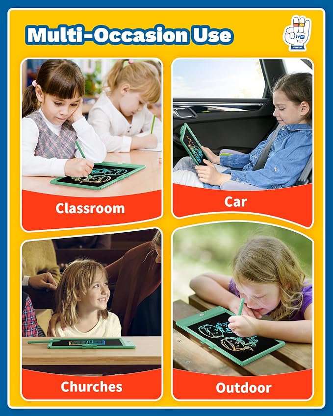 Kids Toys Toddlers Toys for Boys and Girls, 8.5in LCD Writing Tablets Drawing Pad for Kids, Light Doodle Pad Drawing Board for Toddlers, Gifts Toys for 3 4 5 6 7 Year Old Girls Boys(Green)