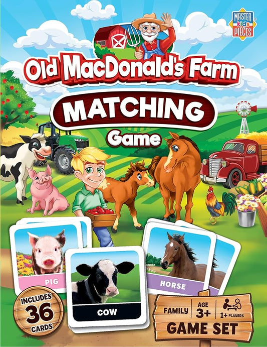 MasterPieces Kids Games - Old MacDonald's Farm Matching Game - Game for Kids and Family - Laugh and Learn