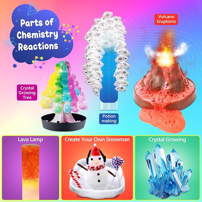 UNGLINGA 111 Experiments Science Kit for Kids, Chemistry Set | S.T.E.M Toys Boys Girls Birthday Gifts, Volcano, Crystal, Physics Lab Educational Learning Project